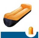SIKAINI Luftsofa Schwarz-Orange Aufblasbar für Camping & Garten Bild 3