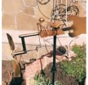 SIKAINI Wetterfahne Metall-Windmühle mit Trommler Gold Bild 3