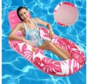 SIKAINI Luftmatratze Pool-Lounge mit Getränkehalter und Rückenlehne Rot Bild 1
