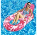 SIKAINI Luftmatratze Pool-Lounge mit Getränkehalter und Rückenlehne Rot Bild 3
