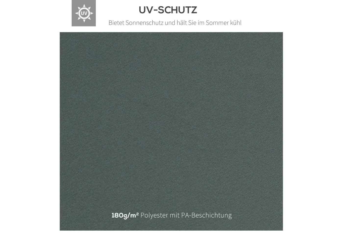 Novzep Pavillon-Ersatzdach 3x3m Grau Doppeldach UV-Schutz - Bild 4