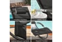 SoBuy Gartenliege OGS28 Schwarz Metall Kunstfaser mit Kopfkissen Bild 5