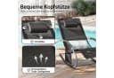 SoBuy Gartenliege OGS28x2 2-tlg. Schwarz Metall Kunstfaser Bild 4