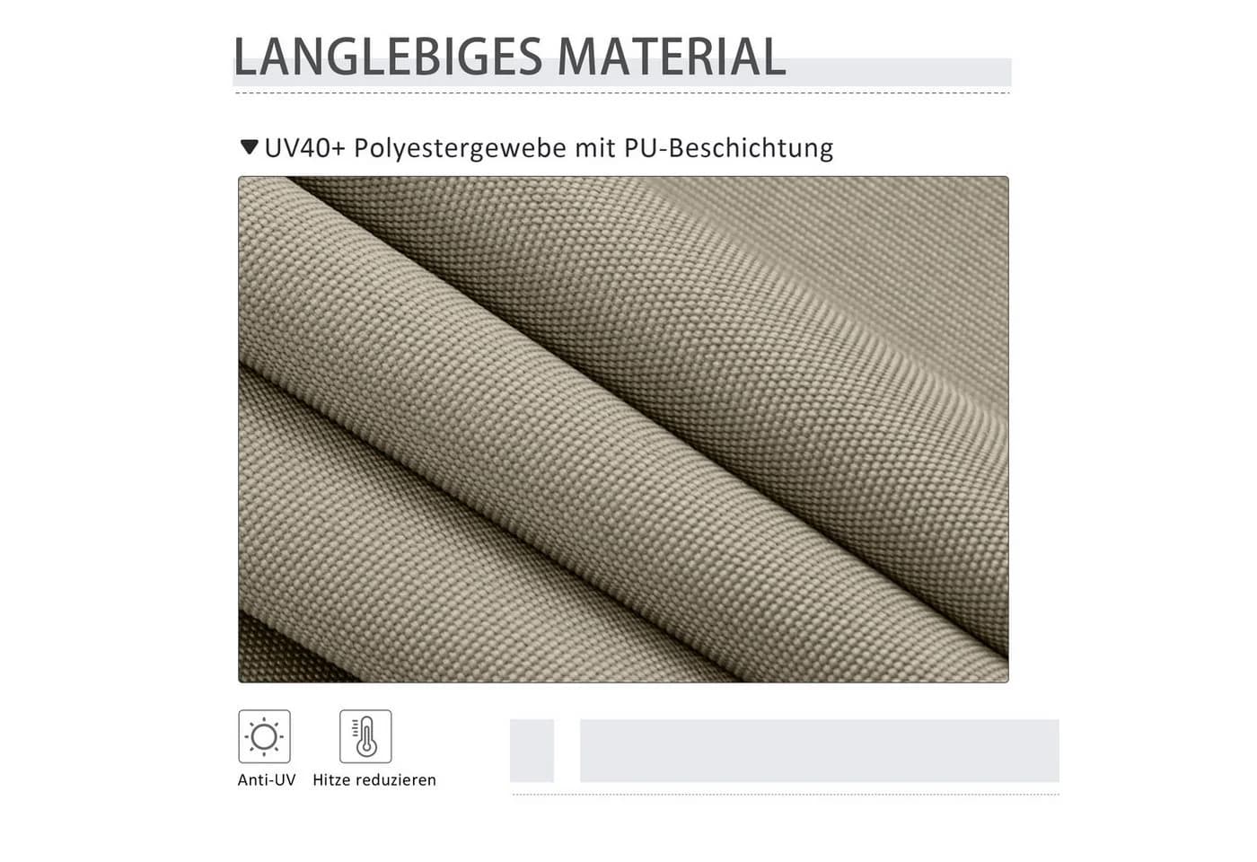 MC Star Senkrechtmarkise Beige Aluminium - Bild 5