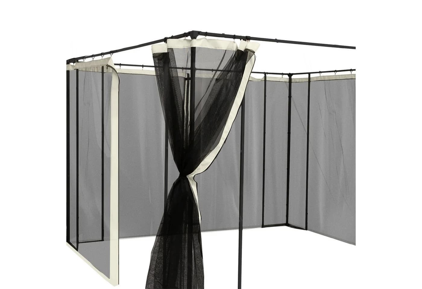 MC Star Moskitonetz für 3x4 Pavillon, 4 Seitenteile, Fliegennetz mit Reißverschluss - Bild 3