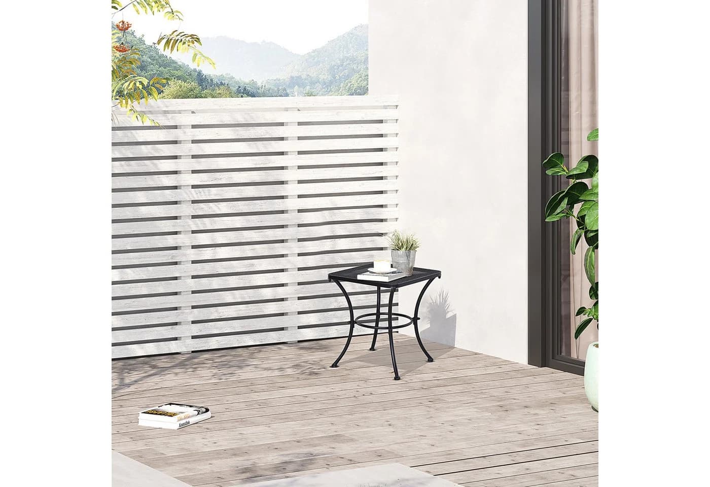 MC Star Beistelltisch Schwarz Metall 45x45x50cm - Bild 3