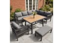 i@home Gartenlounge-Set 5-tlg. Grau Beige Seilgeflecht wetterfest Bild 1