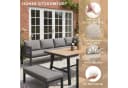 i@home Gartenlounge-Set 5-tlg. Grau Beige Seilgeflecht wetterfest Bild 5
