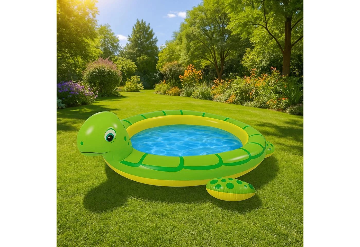 SunClub Planschbecken Kinderpool 175x70 cm aufblasbar Schildkröten Design