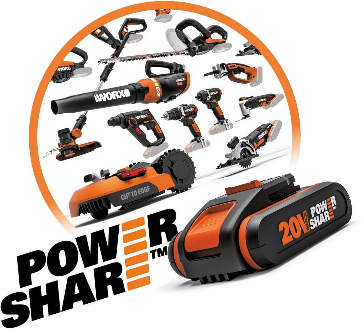 WORX WG261E.9 Akku-Heckenschere 20V Schwarz 44cm - Bild 3
