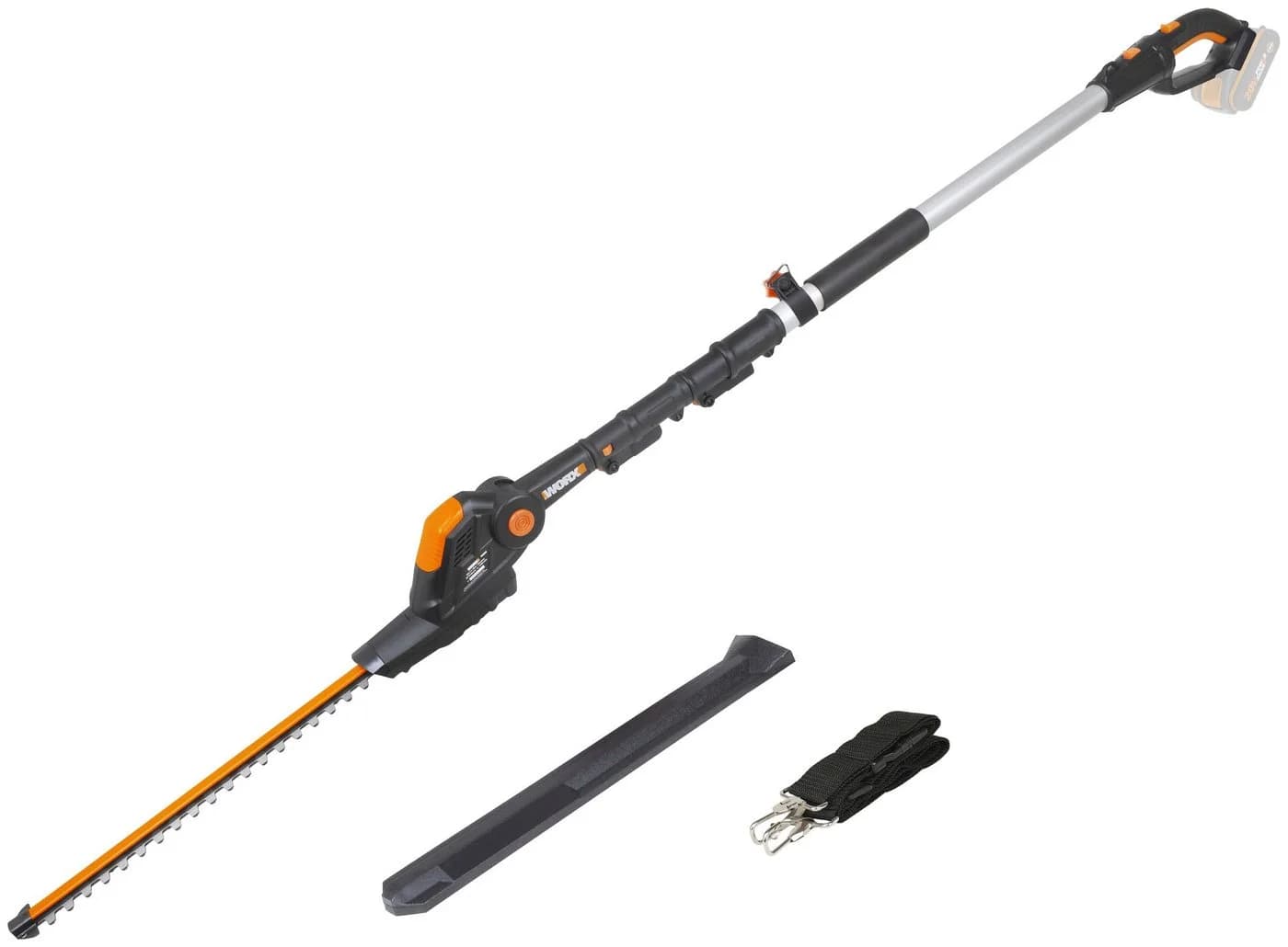 Worx Akku-Heckenschere 20V WG252E.9 Schwarz Teleskopstiel 3,6m - Bild 2
