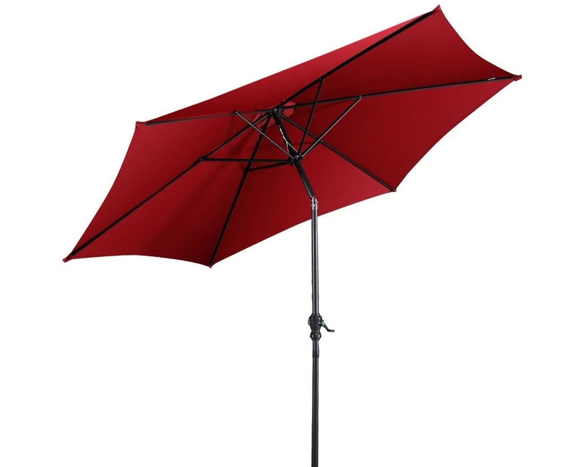COSTWAY Sonnenschirm Rot 270cm neigbar - Bild 5