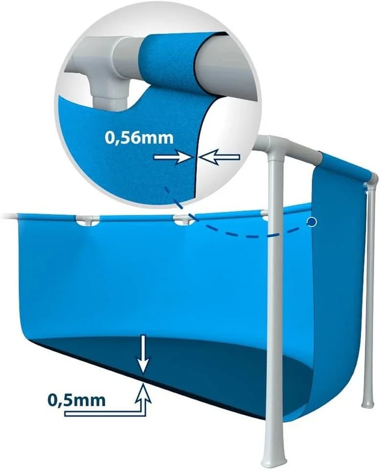Intex Framepool Rechteckig Aufstellpool Blau Stahlrahmen