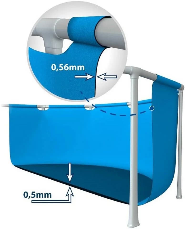Intex Framepool Rechteckig Aufstellpool Blau Stahlrahmen - Bild 2