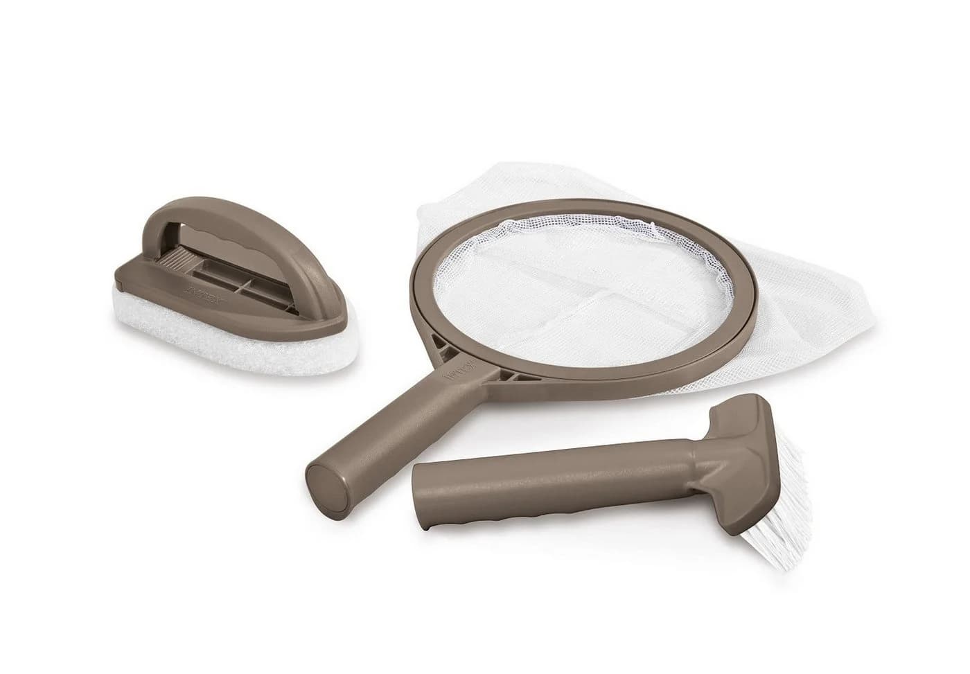 Intex Pool-Reinigungsset 28004 - 3-in-1 Set mit Kescher, Bürste & Schwamm