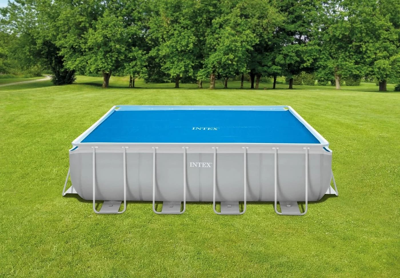 INTEX Solarabdeckplane für Frame-Pools 488x244cm Transparent - Bild 2