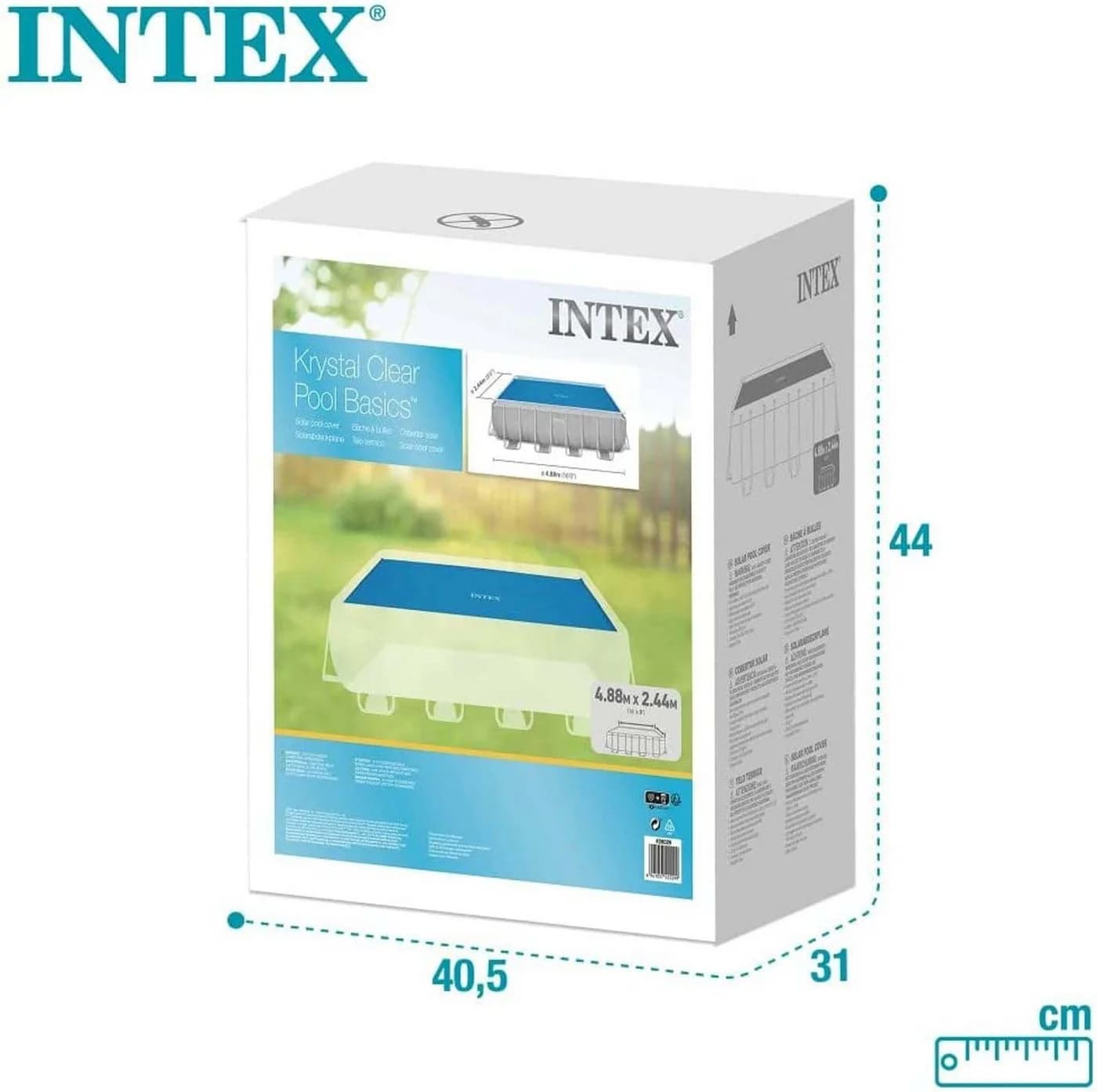 INTEX Solarabdeckplane für Frame-Pools 488x244cm Transparent - Bild 3