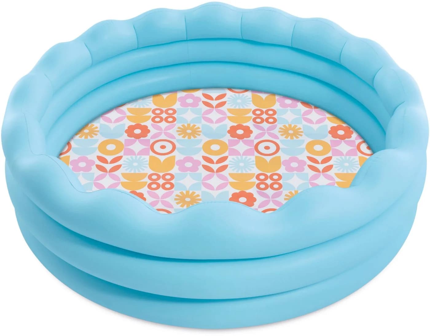 Intex Planschbecken Wave Edge Blau Retro