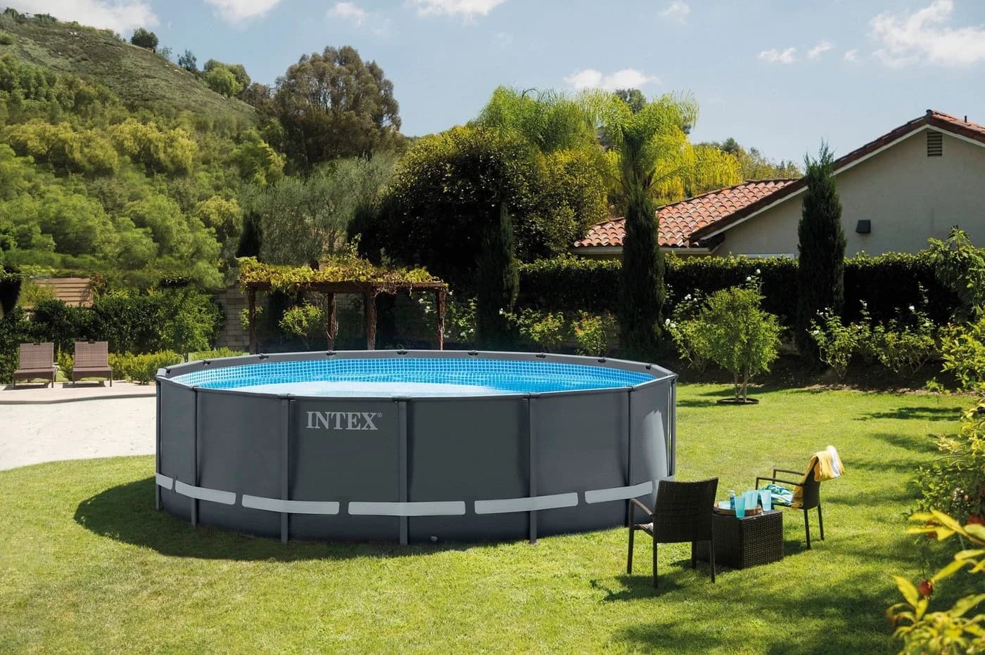 Intex Framepool Ultra XTR Frame Set 610x122 cm Grau/Blau