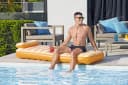 Bestway Badeinsel Comfort Plush Orange mit Getränkehalter Bild 4