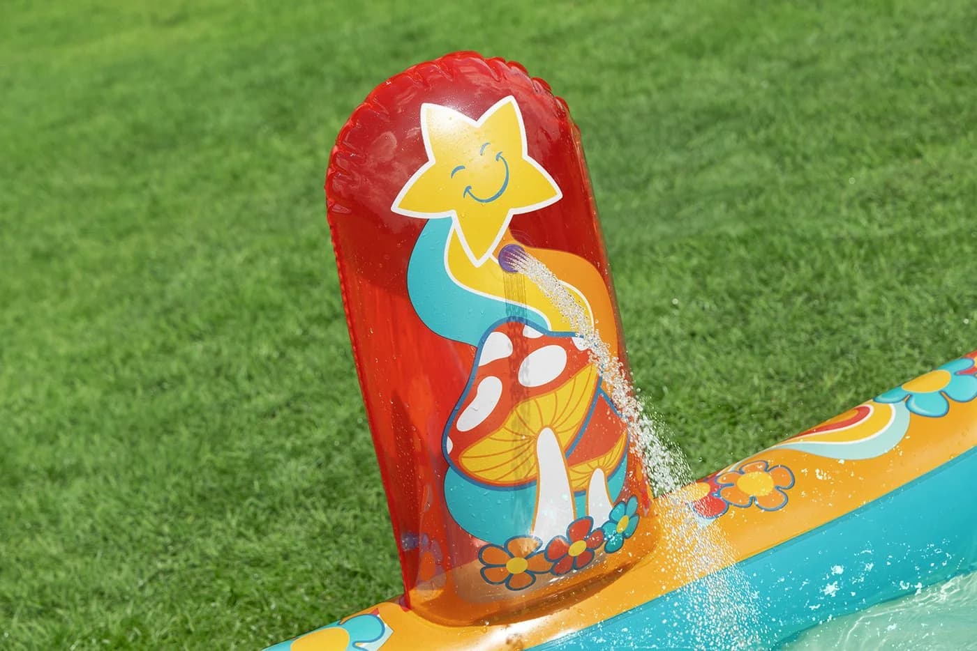 Bestway Planschbecken Retro-Welt mit Wassersprinkler und Rutsche - Bild 4