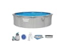 Bestway Hydrium Stahlwandpool Komplettset Ø 457 x 122 cm Grau Bild 2