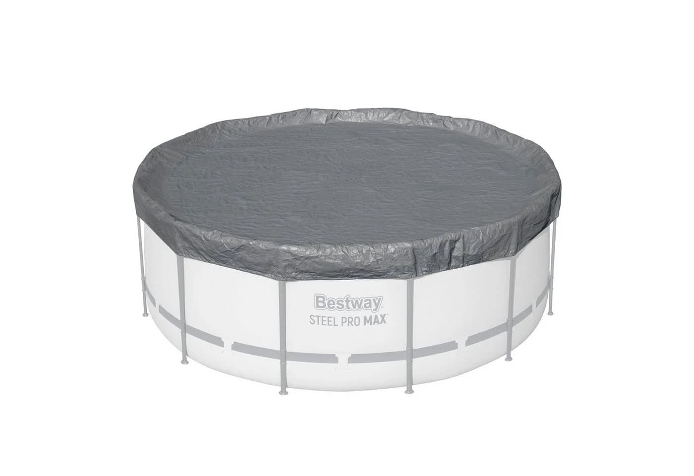 Bestway Winterfeste Premium-Abdeckplane Grau Rund Ø 370 cm - Bild 2
