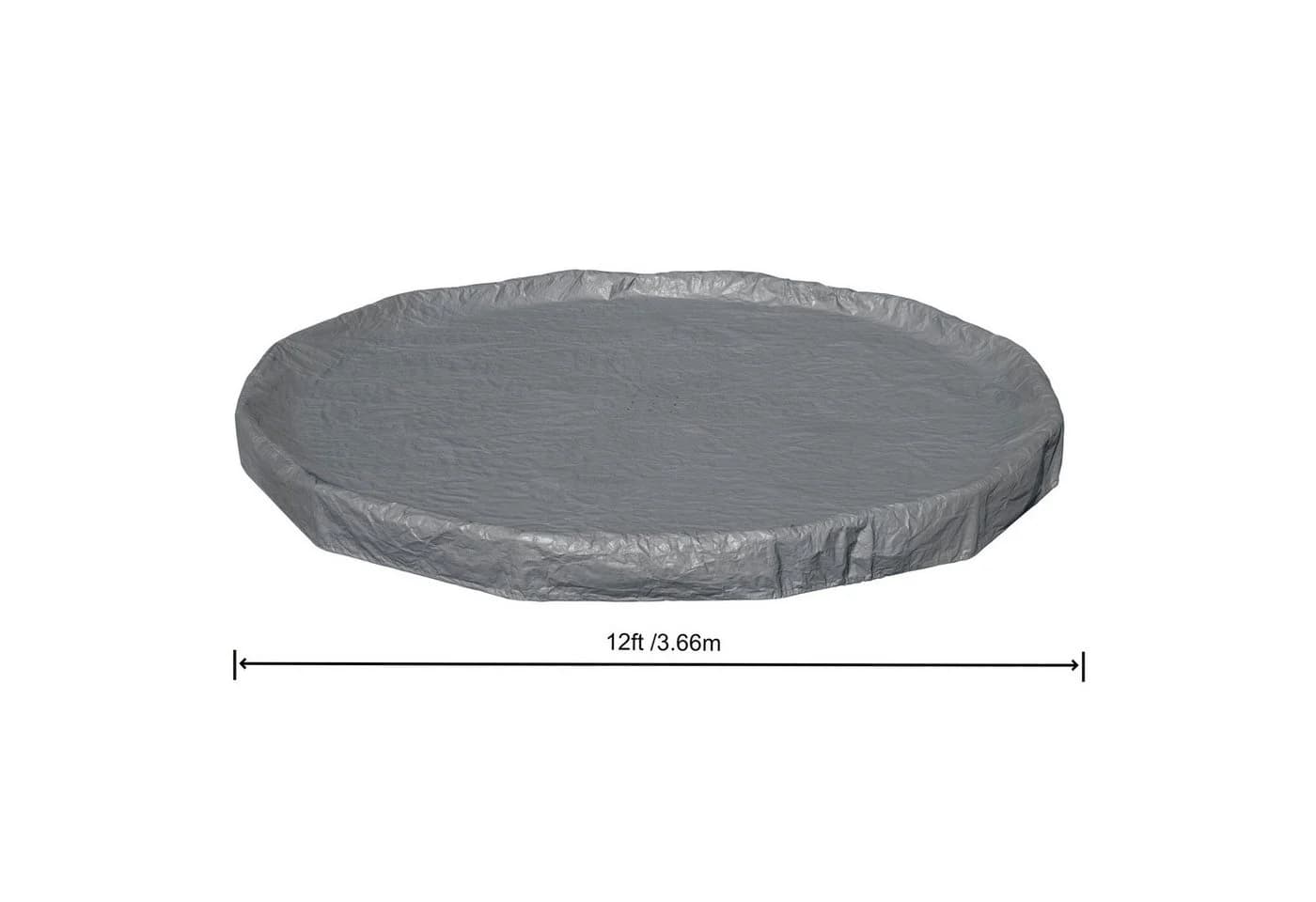 Bestway Winterfeste Premium-Abdeckplane Grau Rund Ø 370 cm - Bild 3