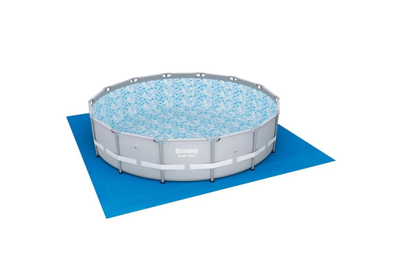 Bestway Pool Bodenplane Schutzmatte 488x488cm Blau