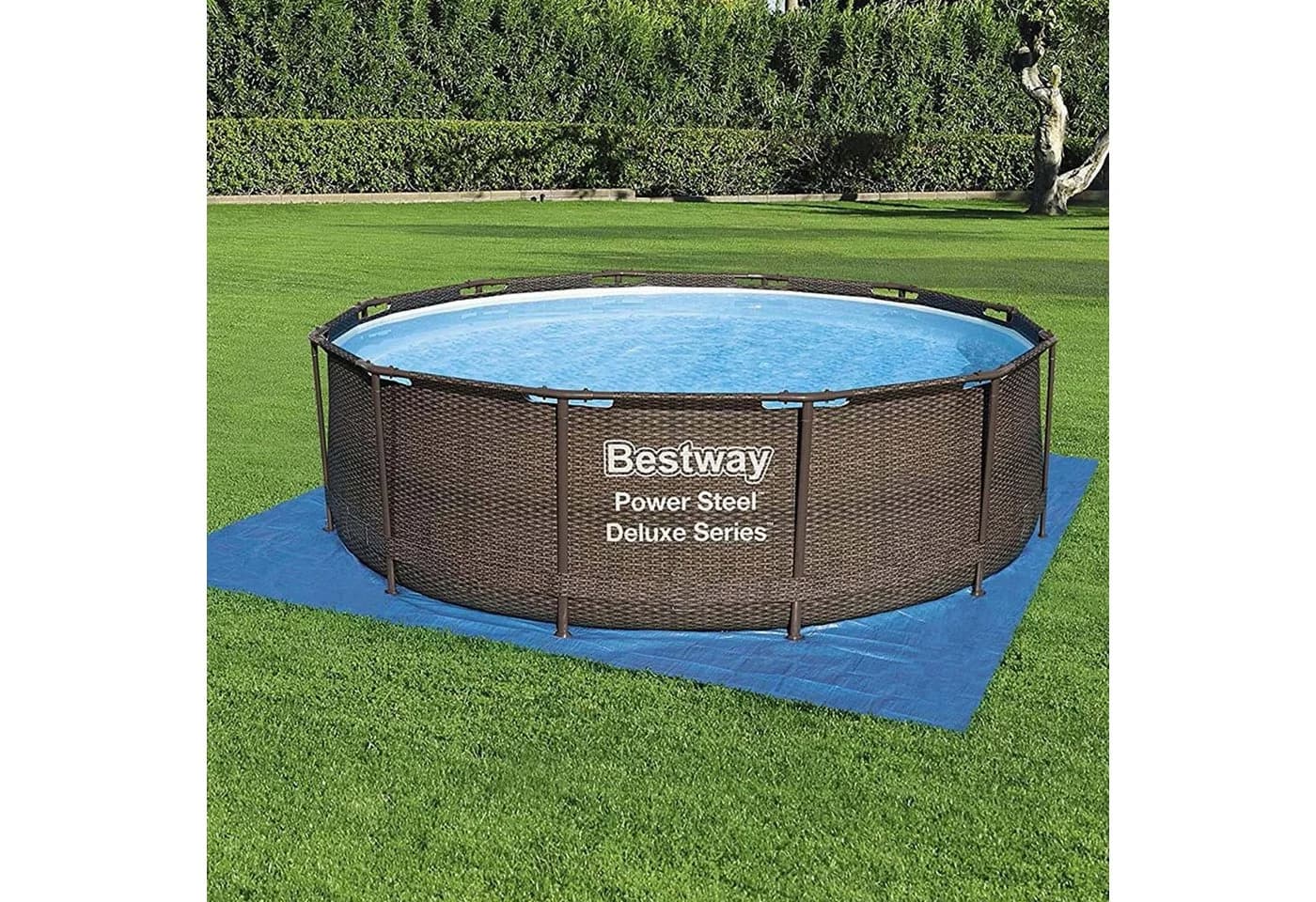Bestway Pool Bodenplane Schutzmatte 488x488cm Blau - Bild 4