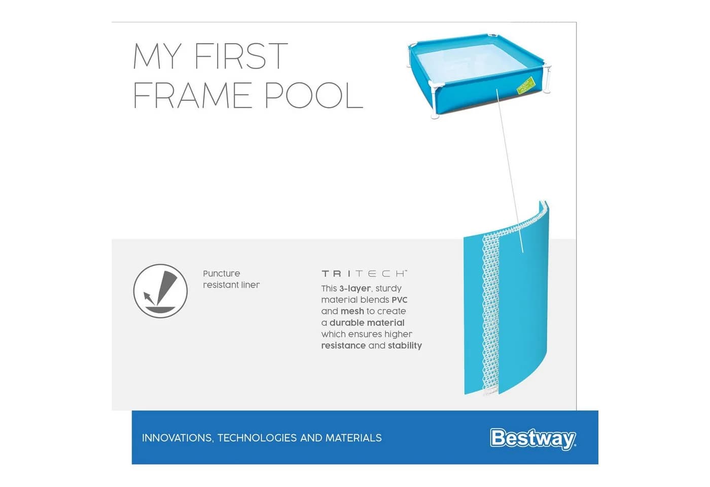 Bestway My First Frame Pool rechteckig blau - Bild 3