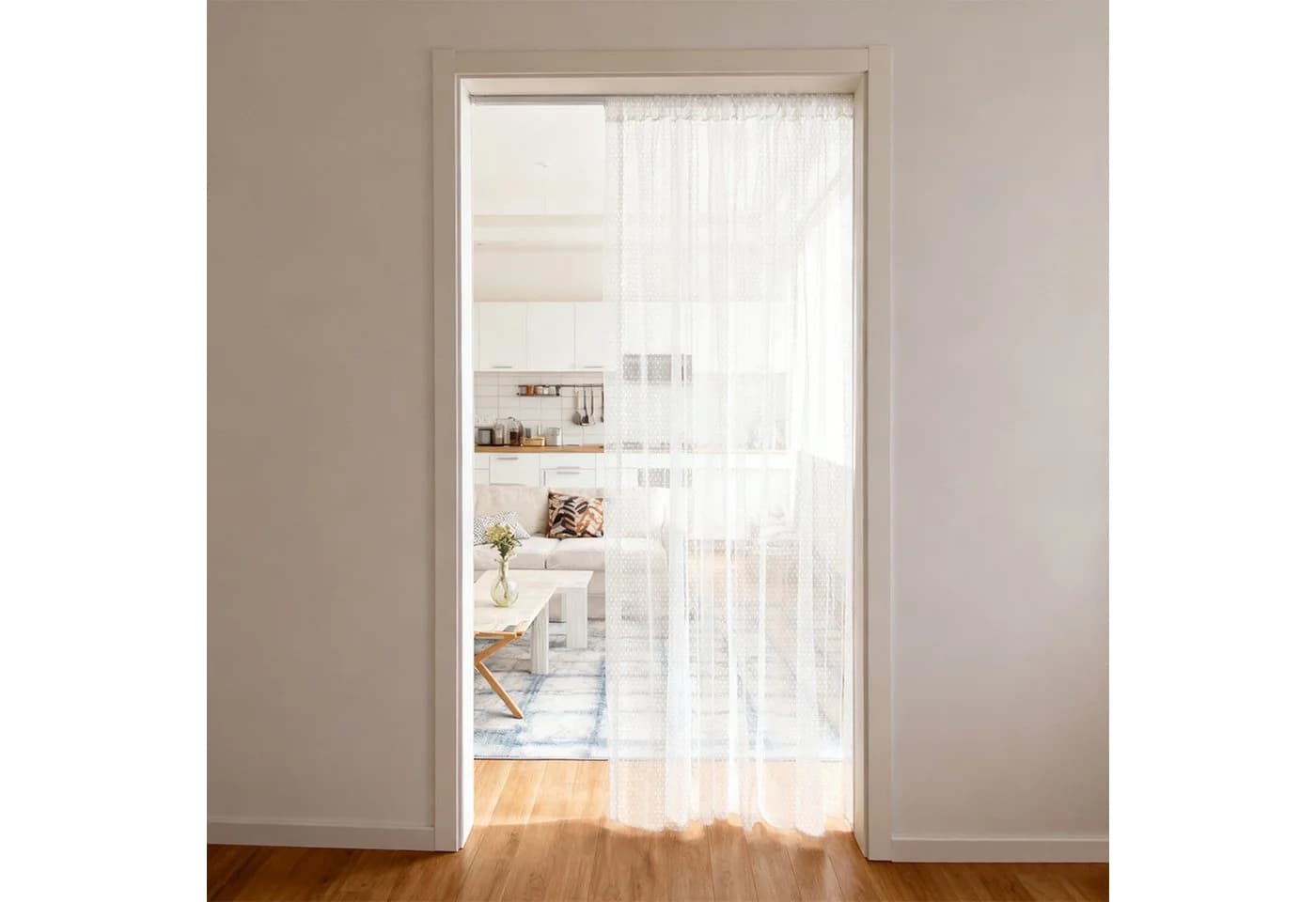 Sunicol Outdoorvorhang Transparent Weiß mit Punktmuster - Bild 4