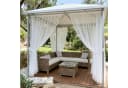 Sunicol Outdoorvorhang Transparent Weiß mit Punktmuster Bild 5