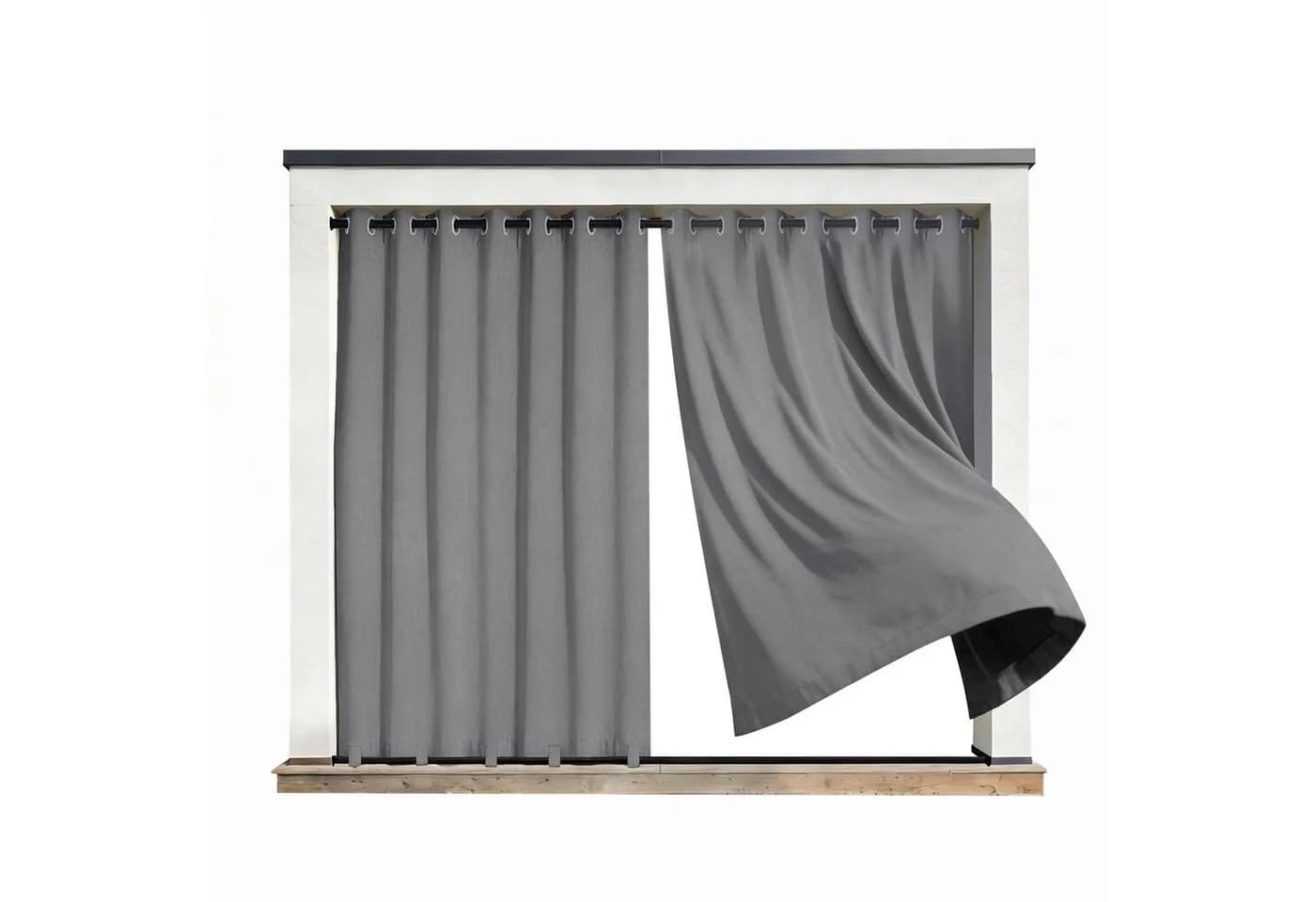 Sunicol Outdoorvorhang Wetterfest 100% Blickdicht mit Ösen