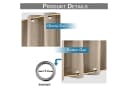 Lapalife Terrassenvorhang Verdunkelnd Wasserdicht Leinenoptik Taupe Bild 5