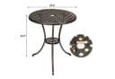 GarveeMore Gartentisch Aluminium 60 cm Bild 1