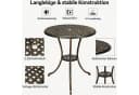 GarveeMore Gartentisch Bistrotisch Outdoor Aluminium Bronzefarben Bild 5