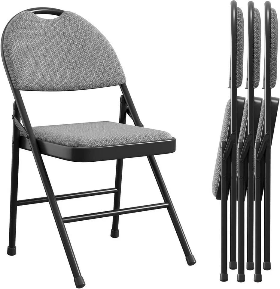 GarveeMore Klappstuhl Gästestuhl Campingstuhl 4er Set Gartenstuhl - Bild 2