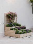GarveeMore Hochbeet 3-stufiger Pflanzkasten Blumenkasten Gemüsebeet Bild 1