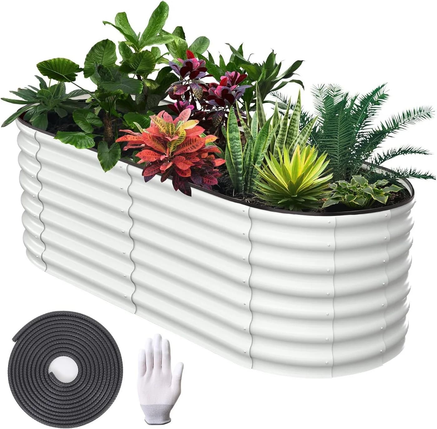 GarveeMore Hochbeet verzinktes Metall-Gartenkasten mit offenem Boden - Bild 2