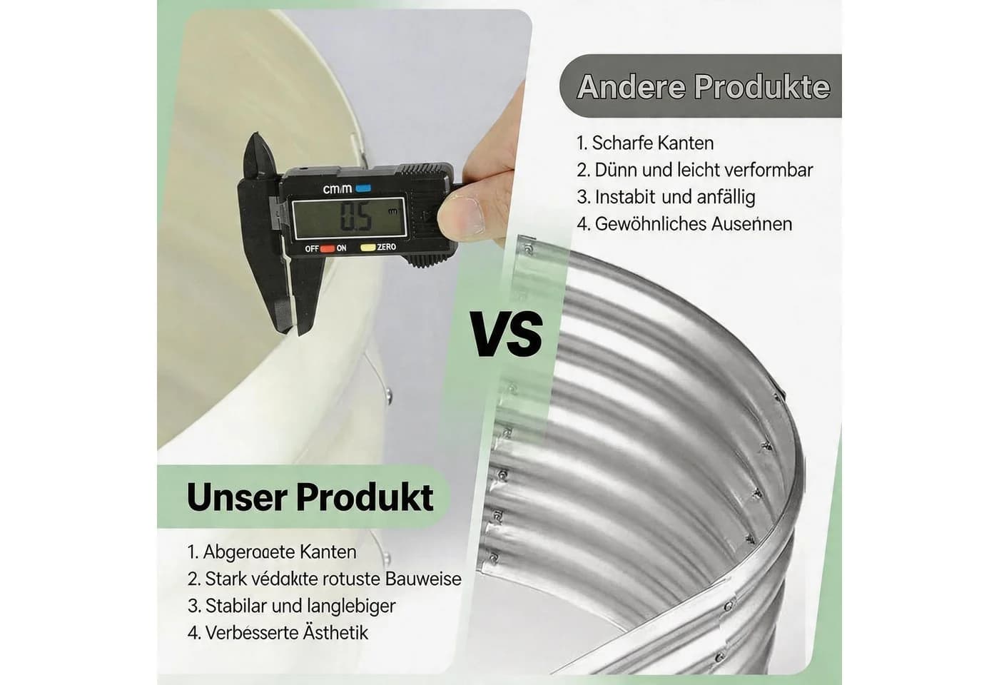 GarveeMore Hochbeet verzinktes Metall-Gartenkasten mit offenem Boden - Bild 4