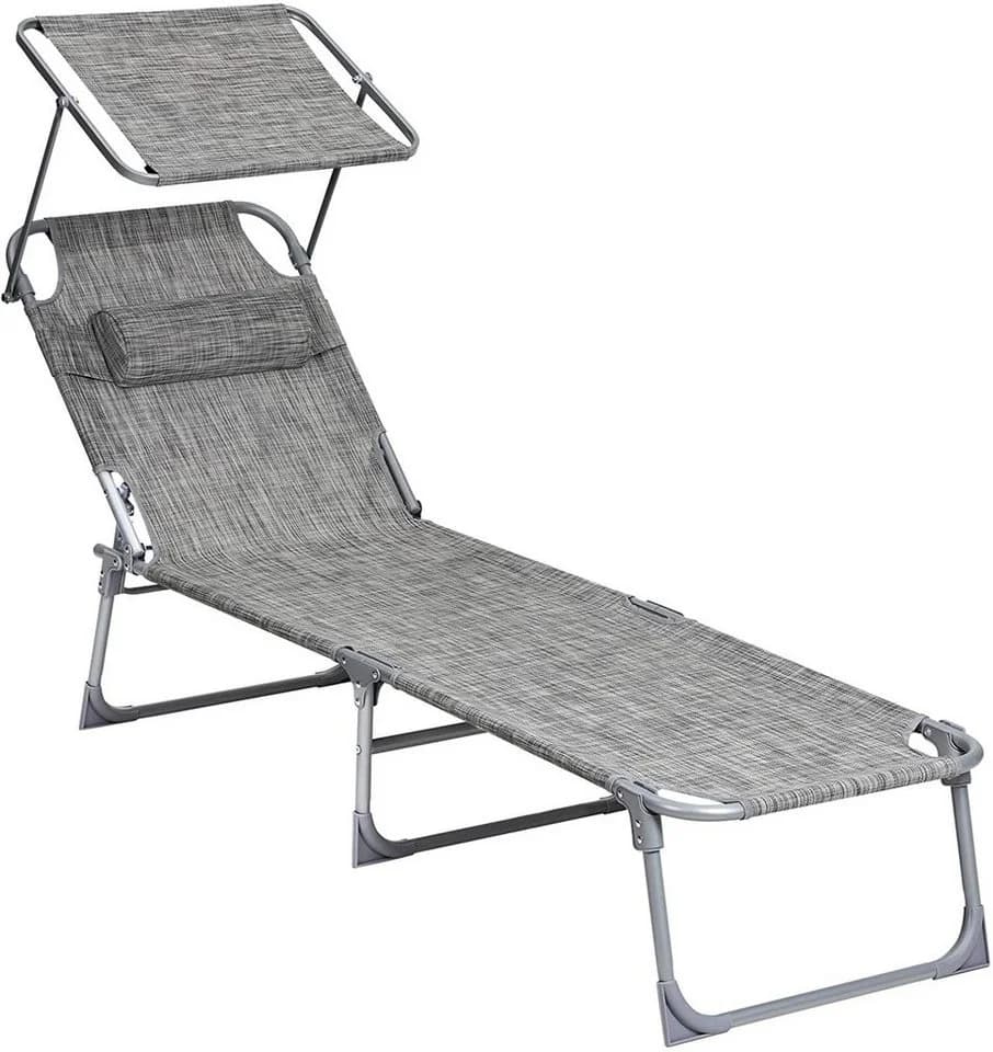 SONGMICS Gartenliege Klappbar mit Verstellbarer Rückenlehne - Bild 2