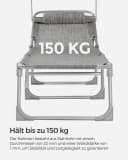SONGMICS Gartenliege Klappbar mit Verstellbarer Rückenlehne Bild 5