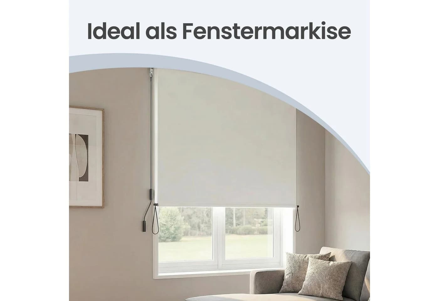 SONGMICS Seitenmarkise Senkrechtmarkise ausziehbar Markise Windschutz - Bild 5