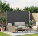 SONGMICS Seitenarmmarkise Alu Sichtschutz 280 g/m² Windschutz ausziehbar Bild 2
