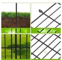 GarveeMore Metallzaun Garten Zaun 10 Panels Kein Graben Bild 3