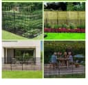 GarveeMore Metallzaun Garten Zaun 10 Panels Kein Graben Bild 5