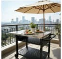 GarveeMore Outdoor Grill Cart mit drei Regal Pizza Ofen Tisch Bild 3