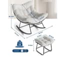 GarveeMore Schaukelsessel Grand Patio Outdoor Schaukelstuhl mit Fußhocker Modern Lounge Chair Bild 1