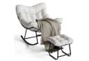 GarveeMore Schaukelsessel Grand Patio Outdoor Schaukelstuhl mit Fußhocker Modern Lounge Chair Bild 2